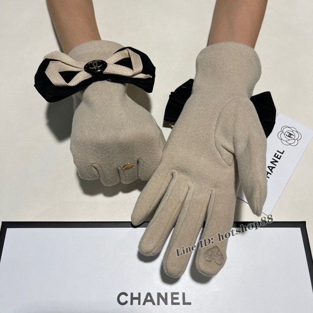 CHANEL專門店2022新款羊毛十懶兔毛內裏加絨女士手套 香奈兒懶兔毛羊毛手套 mmyj1668